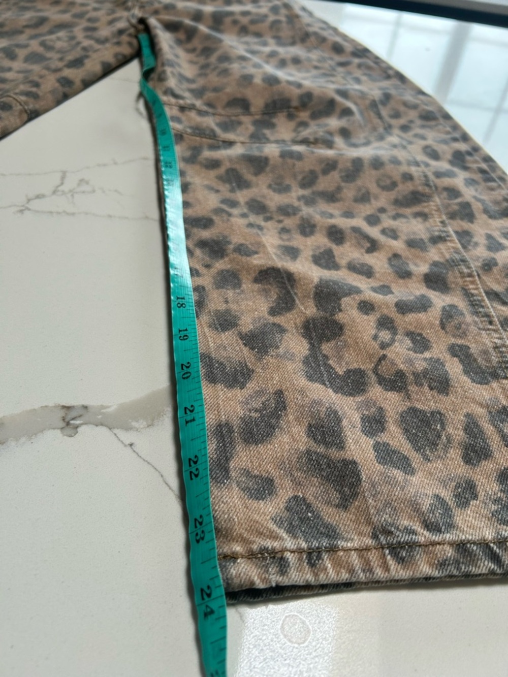Free People We The Free Good Luck AnimalPrinted Barrel Jeans - Picture 9 of 11